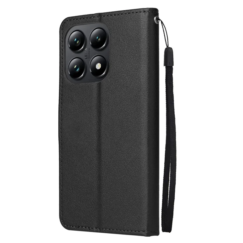 For Xiaomi 14T Case Wallet Stand View PU Leather Phone Cover - Black