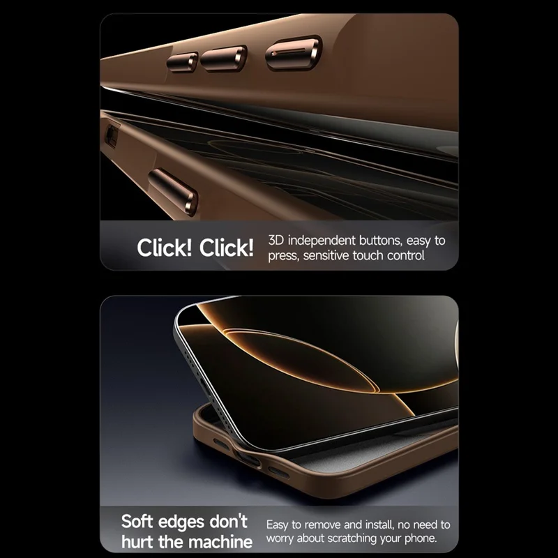 SULADA For iPhone 15 Case Compatible with MagSafe Ultra-Thin PC+TPU Phone Cover - Titanium Grey