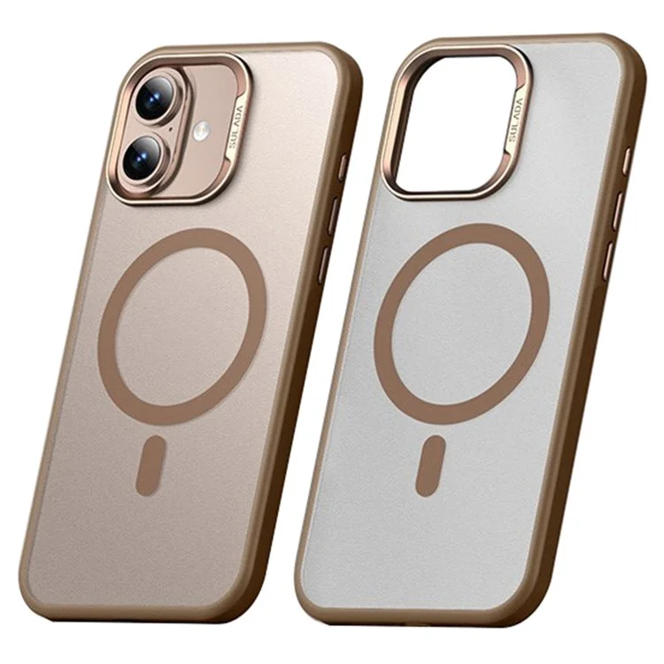Sulada Für Iphone 16 Hülle Kompatibel Mit Magsafe Ultra-dünner Pc+tpu-telefonabdeckung - Gold