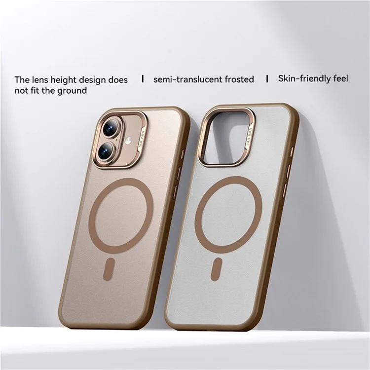Sulada Für Iphone 16 Hülle Kompatibel Mit Magsafe Ultra-dünner Pc+tpu-telefonabdeckung - Gold