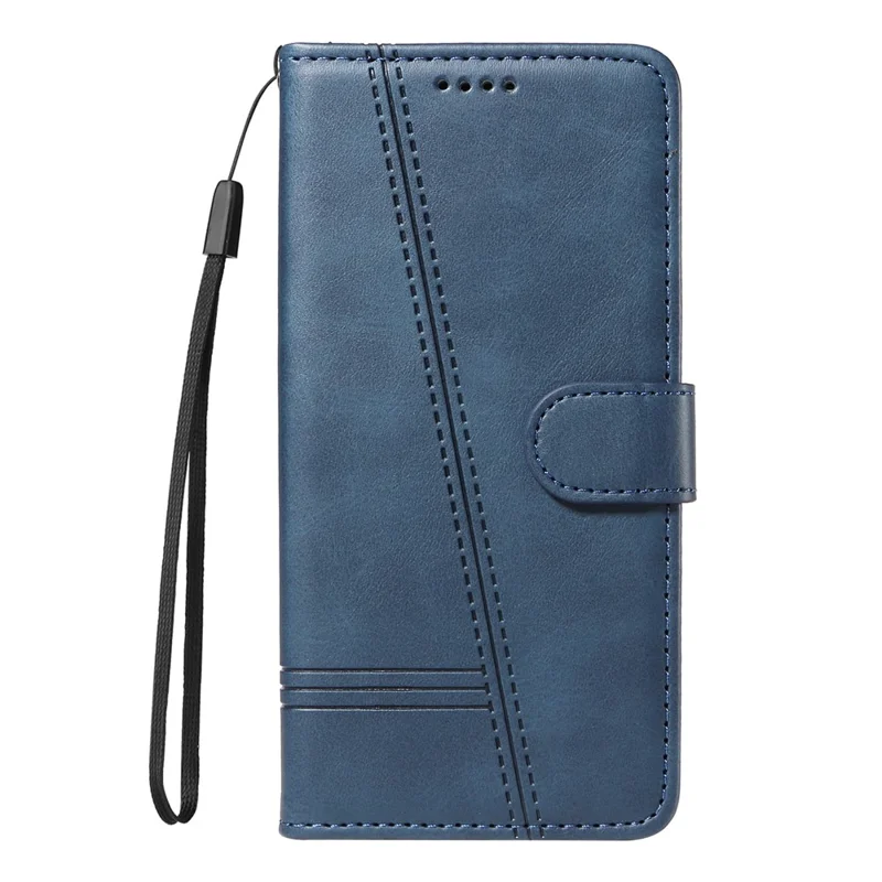 Flip pungtegnsbøsning til Xiaomi 14T med tegnlæderdæksel - Blå