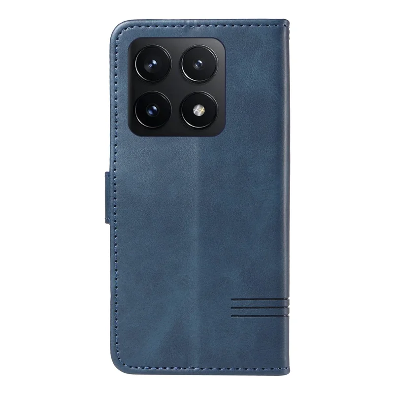 Flip pungtegnsbøsning til Xiaomi 14T med tegnlæderdæksel - Blå