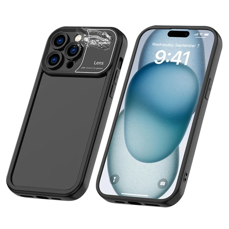 For iPhone 16 Pro Cover Anti-Scratch Silicone Phone Shell with Aromatherapy Tablet - Black