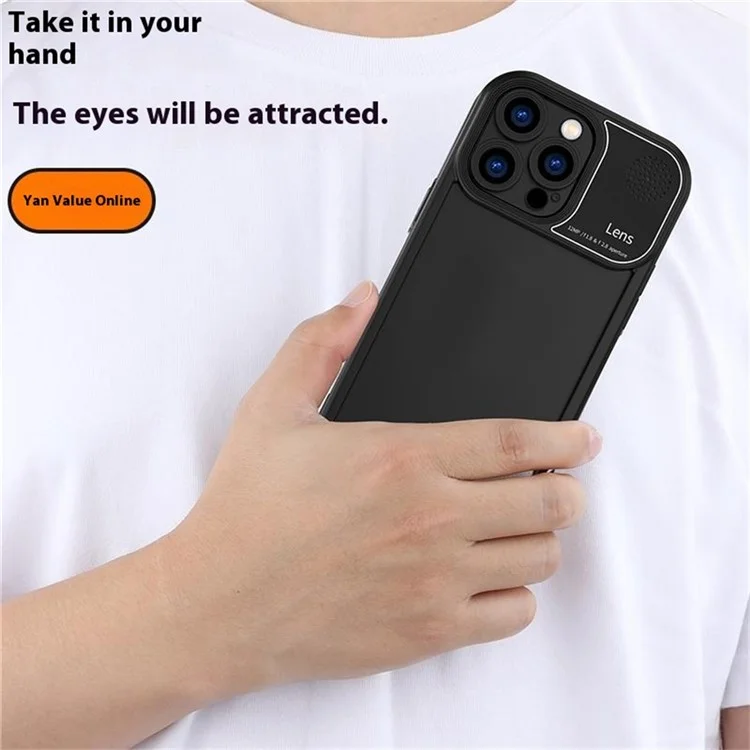 For iPhone 16 Pro Cover Anti-Scratch Silicone Phone Shell with Aromatherapy Tablet - Black