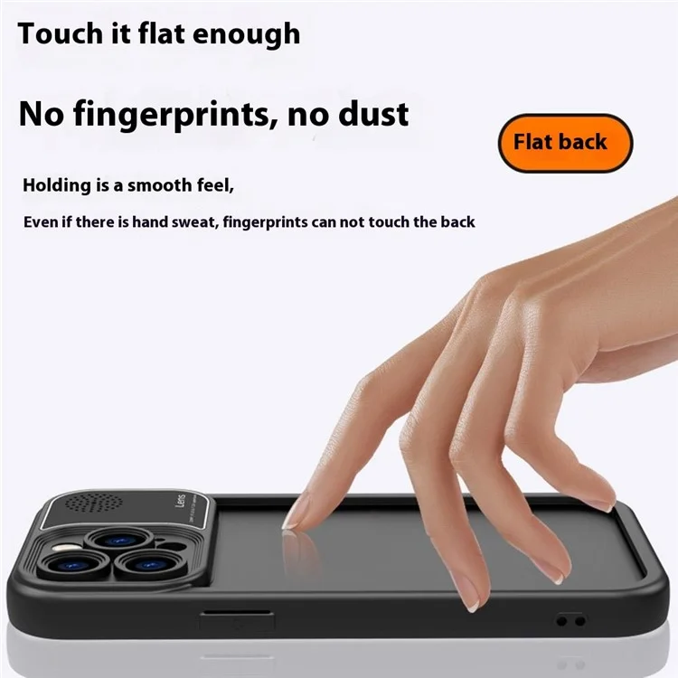 For iPhone 16 Pro Cover Anti-Scratch Silicone Phone Shell with Aromatherapy Tablet - Black