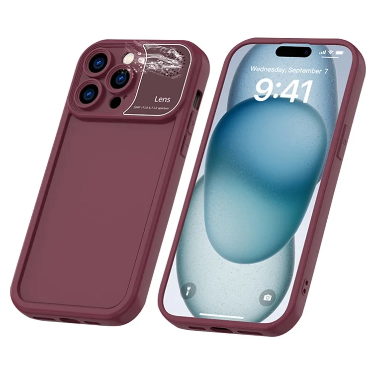 For iPhone 16 Pro Max Cover Anti-Scratch Silicone Phone Shell with Aromatherapy Tablet - Plum