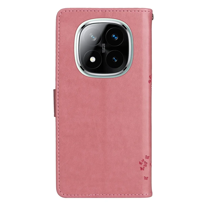 For Xiaomi Redmi Note 14 Pro+ 5G / Note 14 Pro 5G / Poco X7 5G Phone Case with Stand Cat Tree Pattern Leather Wallet Mobile Cover  - Pink