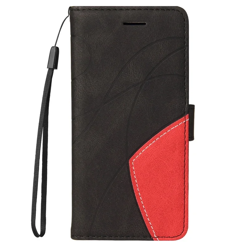 For Xiaomi Redmi Note 14 Pro+ 5G / Note 14 Pro 5G / Poco X7 5G Leather Case Wallet Stand Color Splicing Phone Cover  - Black