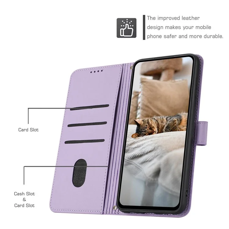Leather Case for Infinix Smart 8 Plus / Smart 8 Pro 4G / Smart 8 4G / Hot 40i / TECNO Spark 20 / Spark 20C / Spark Go 2024 4G / Pop 8 Wallet Cover - Purple