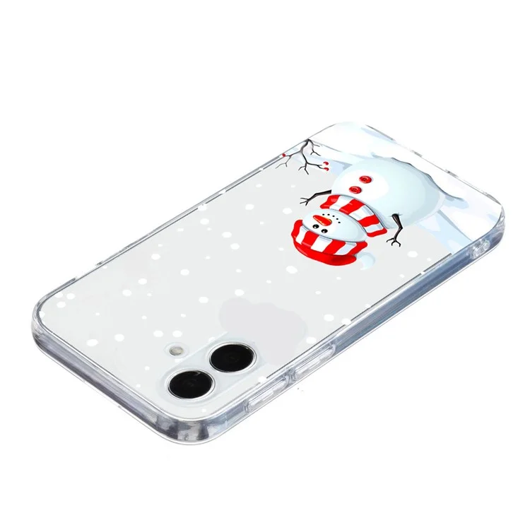 Для Samsung Galaxy A06 Case Redication Pattern Print Print Soft TPU Protector - Снеговик