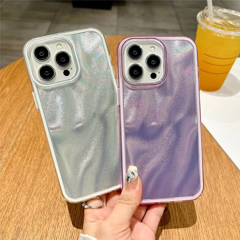 For iPhone 16 Pro Case Quicksand Glitter TPU+PC Shockproof Phone Cover - Purple