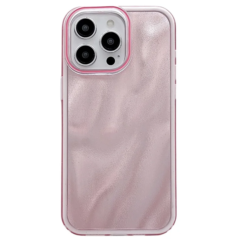 For iPhone 16 Pro Case Quicksand Glitter TPU+PC Shockproof Phone Cover - Pink