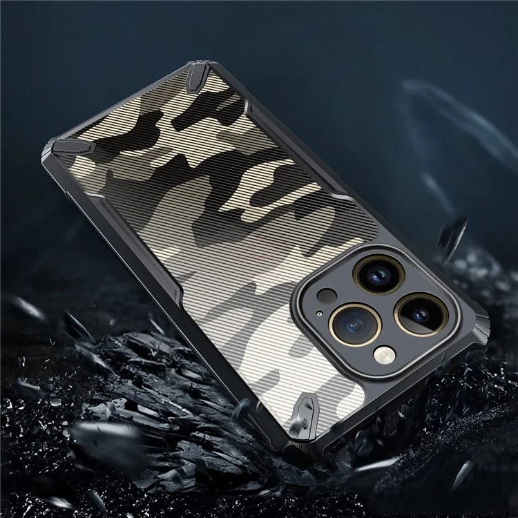 RZANTS For iPhone 14 Pro Max Shockproof Case Soft TPU Hard Acrylic Protective Cover Camouflage Pattern Phone Case