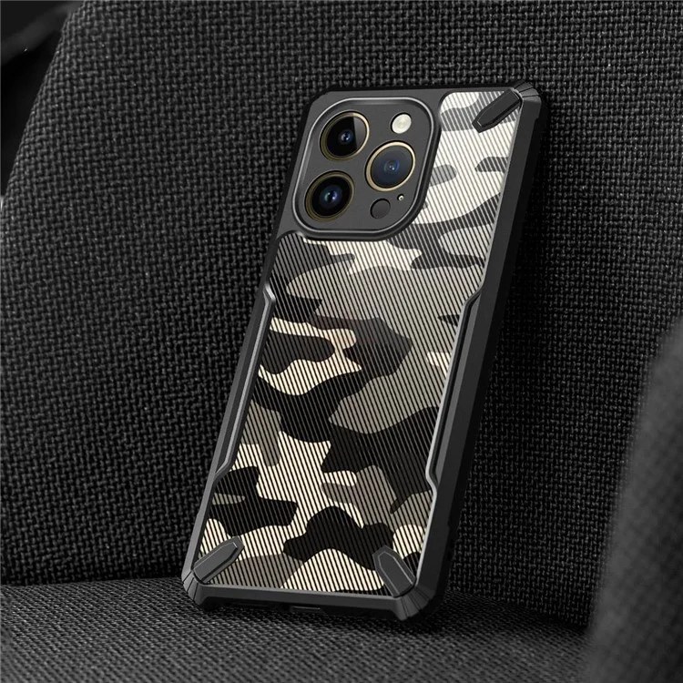 RZANTS For iPhone 14 Pro Max Shockproof Case Soft TPU Hard Acrylic Protective Cover Camouflage Pattern Phone Case