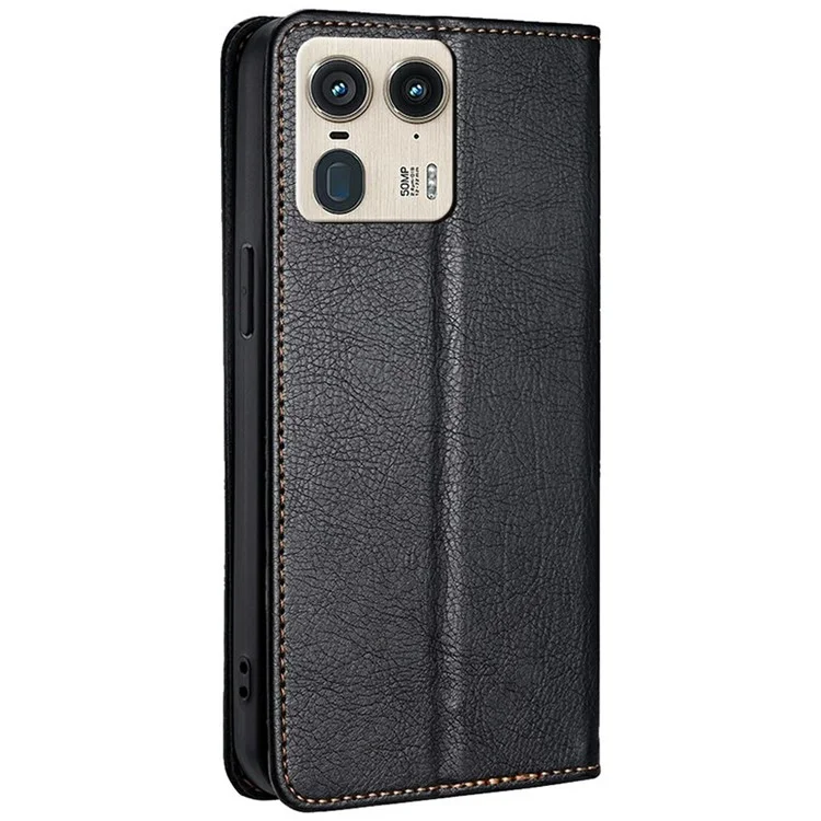 Para Motorola Moto G85 5G / S50 Neo 5G Capa Carteira PU Couro Magnética Auto-Absorvida Capa para Telefone - Preta