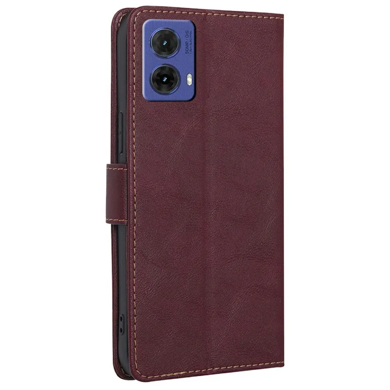 For Motorola Moto G85 5G / S50 Neo 5G Case Leather Phone Cover with RFID Blocking Wallet - Wine Red