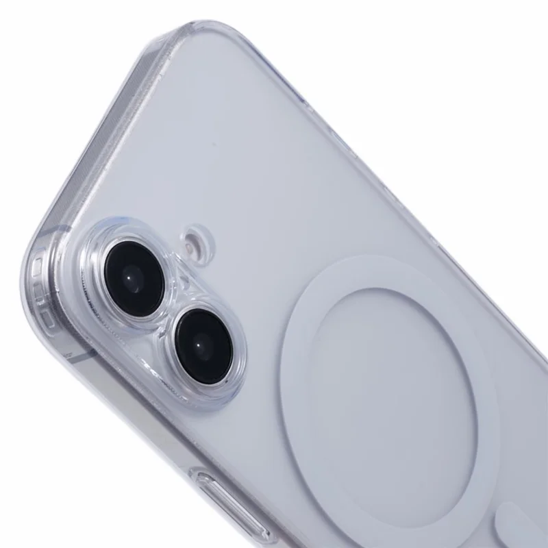 JAUCASE For iPhone 16 Case Matte Anti-Fingerprint Back Cover Compatible with MagSafe - White
