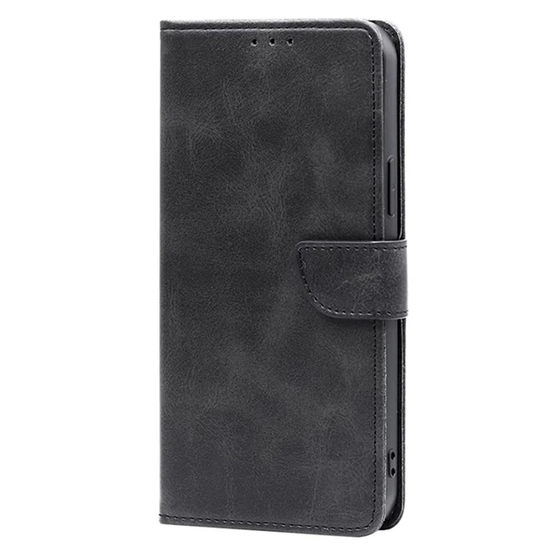 Per OnePlus Nord CE4 Lite 5G / Oppo K12x 5G (Cina) Custodia a portafoglio in pelle con texture di vitello - Nera