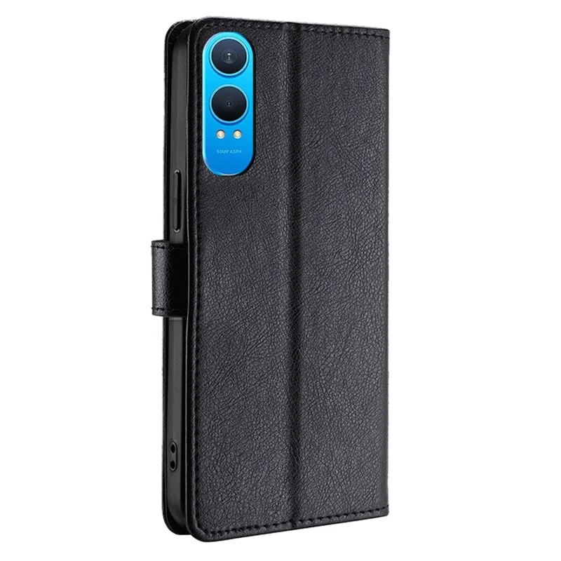 Per OnePlus Nord CE4 Lite 5G / Oppo K12x 5G (Cina) Custodia con cerniera Tasca in pelle PU Portafoglio Flip Phone Cover - Nera