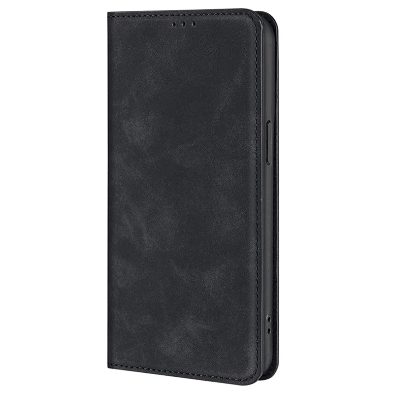For Motorola Edge (2024) 5G Wallet Case PU Leather Magnetic Closing Phone Cover - Black