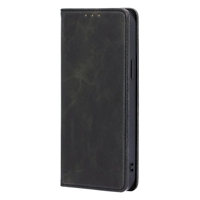 For Motorola Edge (2024) 5G Case PU Leather Calf Texture Phone Wallet Cover - Black
