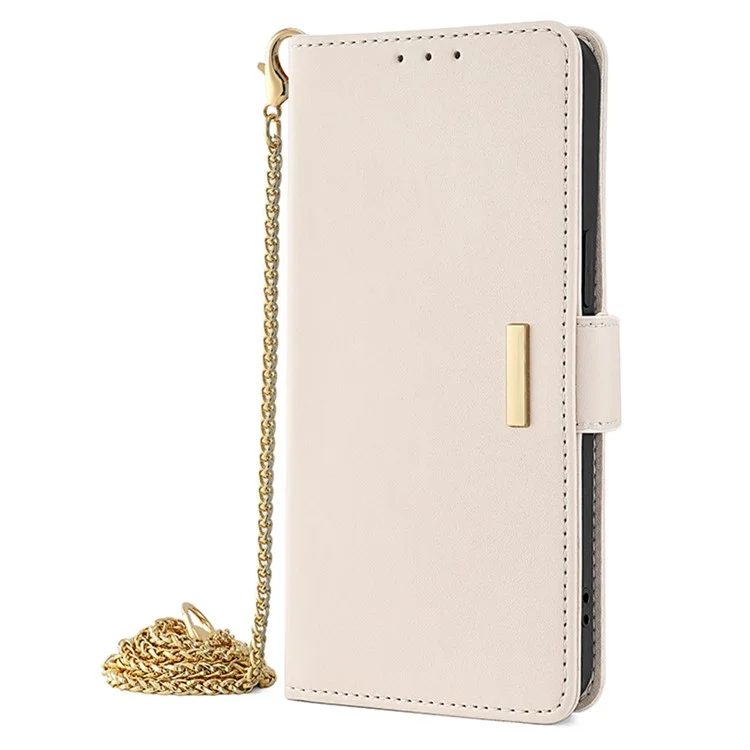 Pour Étui Motorola Edge (2024) 5G, Étui Portefeuille en Cuir PU avec Support et Bandoulière Détachable - Blanc
