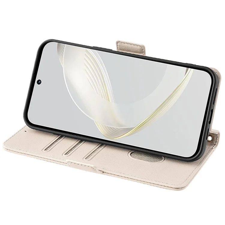 Pour Étui Motorola Edge (2024) 5G, Étui Portefeuille en Cuir PU avec Support et Bandoulière Détachable - Blanc