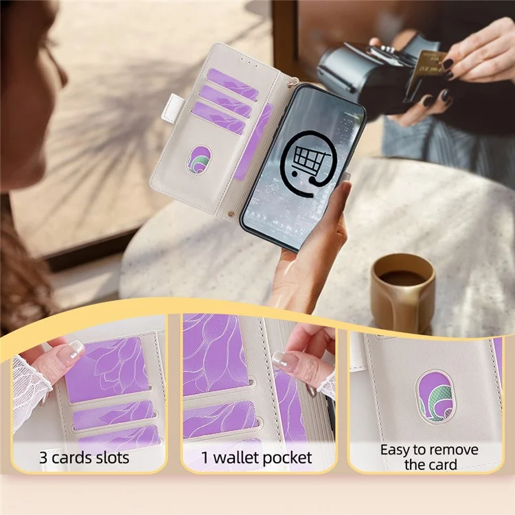 Pour Étui Motorola Edge (2024) 5G, Étui Portefeuille en Cuir PU avec Support et Bandoulière Détachable - Blanc