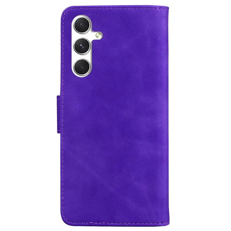 For Samsung Galaxy S25+ Stand Case PU Leather Phone Cover Butterfly Printed - Purple - 8