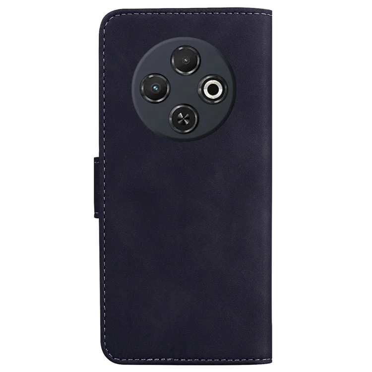 Pour coque TECNO Spark 30C, étui portefeuille en cuir uni de couleur noire