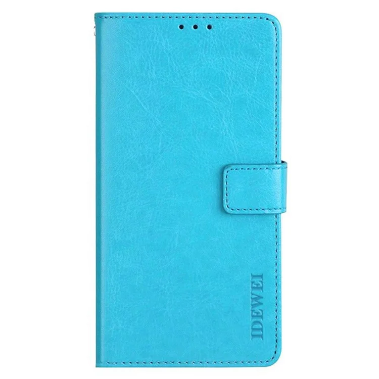 IDEWEI для HMD Skyline Stand Case Crazy Horse Texture Leather Phone Cover - Sky Blue