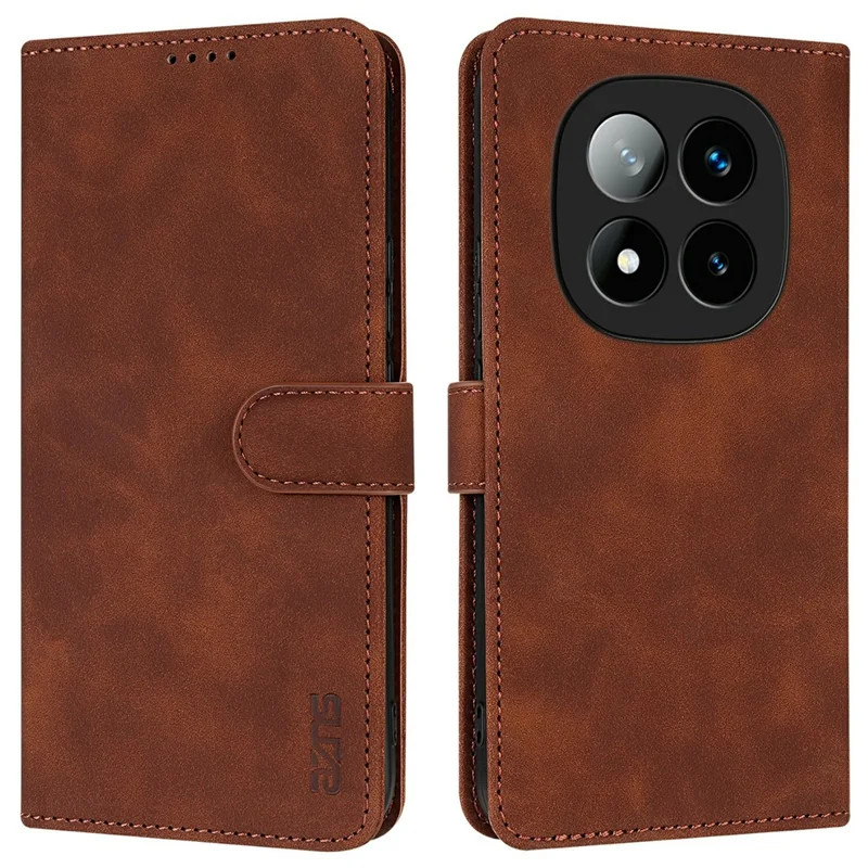 AZNS Für Xiaomi Redmi Note 14 Pro+ 5G Hülle PU Leder Brieftasche Handyhülle - Braun