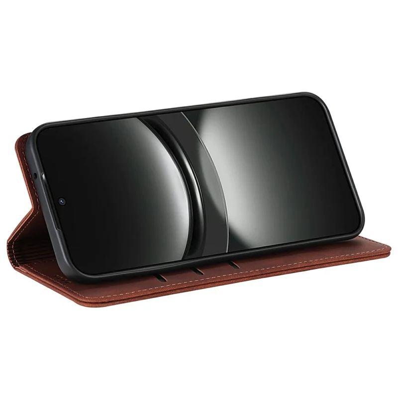 AZNS Für Xiaomi Redmi Note 14 Pro+ 5G Hülle PU Leder Brieftasche Handyhülle - Braun