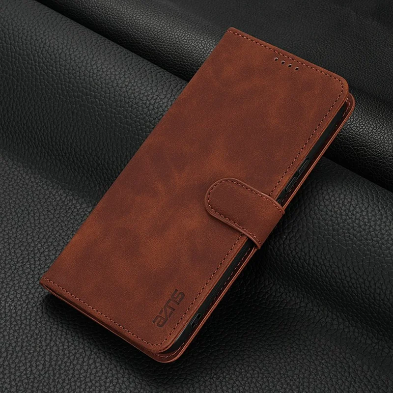 AZNS Für Xiaomi Redmi Note 14 Pro+ 5G Hülle PU Leder Brieftasche Handyhülle - Braun
