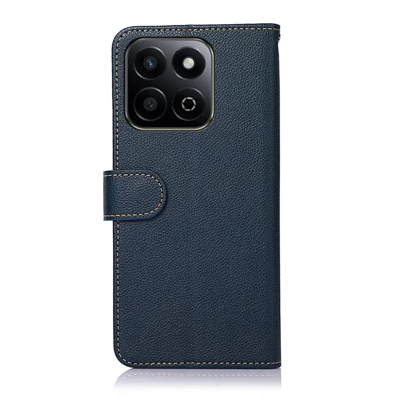 KHAZNEH For Honor X7c 4G / 200 Smart 5G / Play 60 Plus 5G Case RFID Blocking Wallet PU Leather Phone Cover - Blue