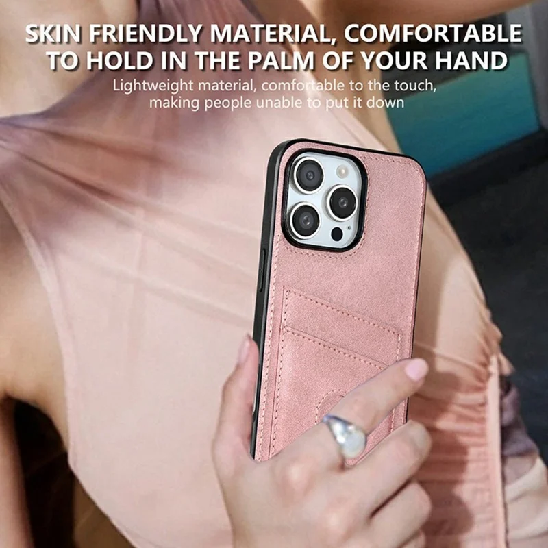 AZNS K1 Series For iPhone 16 Pro Max Case Calf Texture Anti-Drop PU+TPU Phone Cover - Coffee