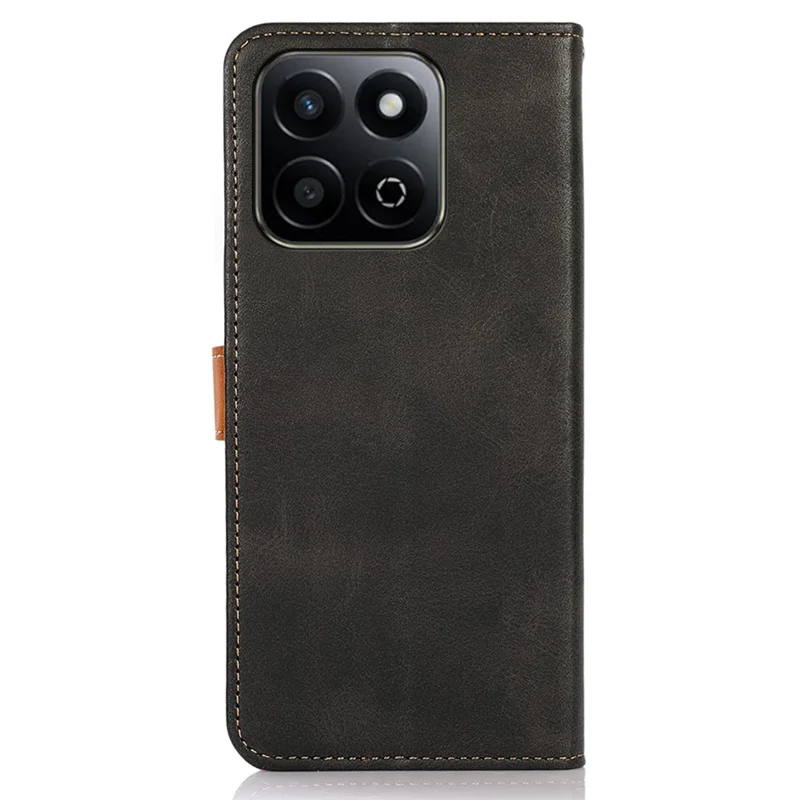 KHAZNEH For Honor X7c 4G / 200 Smart 5G / Play 60 Plus 5G Carteira de Telefone Caso Stand Leather Flip Cover - Preto