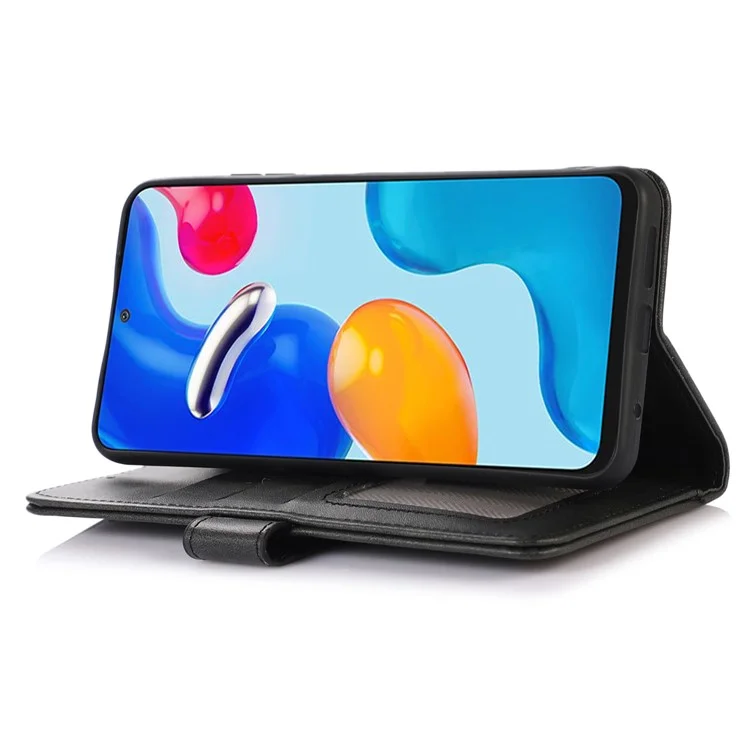 Funda de cuero con textura de piel de vaca para Honor 200 Smart 5G / Play 60 Plus 5G, con soporte y billetera - Negro