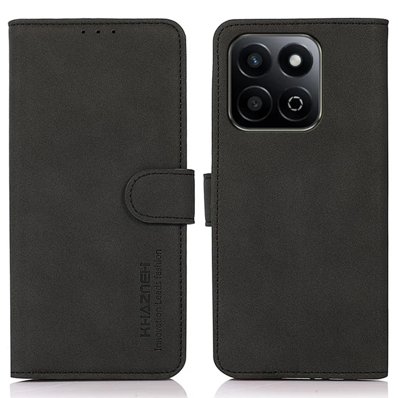 KHAZNEH Per Honor 200 Smart 5G / Play 60 Plus 5G Custodia a Libro in Pelle PU Portafoglio Cover per Telefono - Nera
