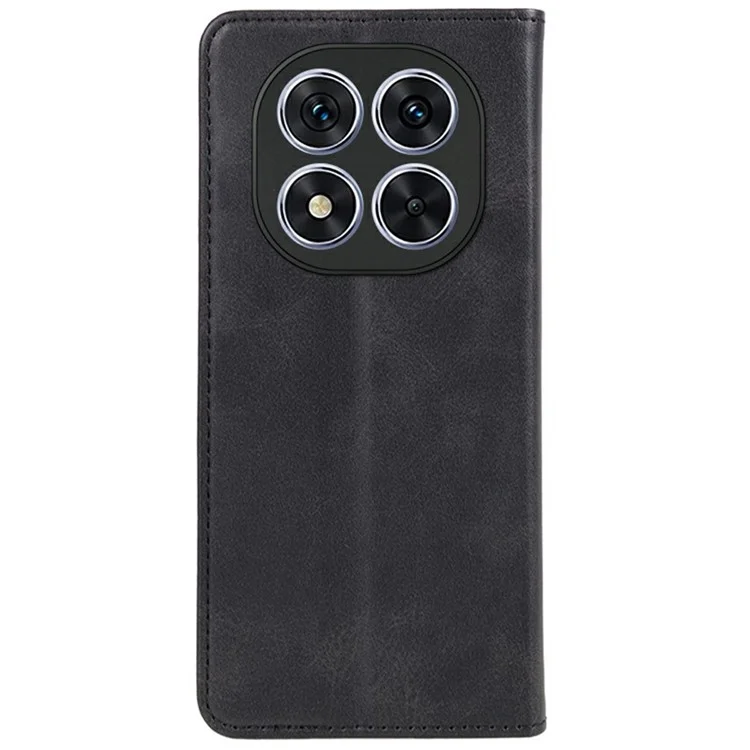 Per Xiaomi Redmi Note 14 Pro 5G Case Strong Magnetic PU Leather Phone Cover Calf Texture - Nero