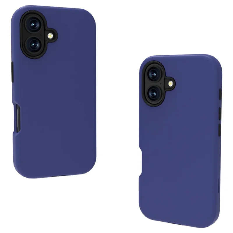 GW03 For iPhone 16 Case TPU + PC Phone Cover Dual Layer Shockproof - Navy Blue