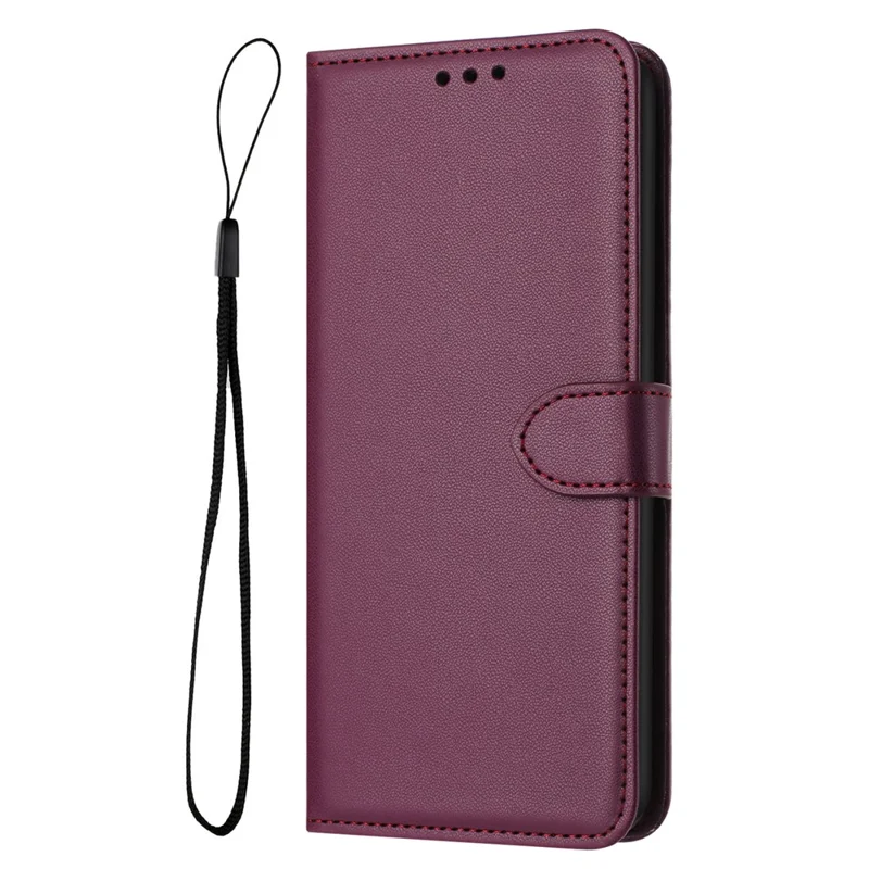 Portemonnee hoesje van leder voor Xiaomi Redmi Note 14 5G met standaard en riem - Paars