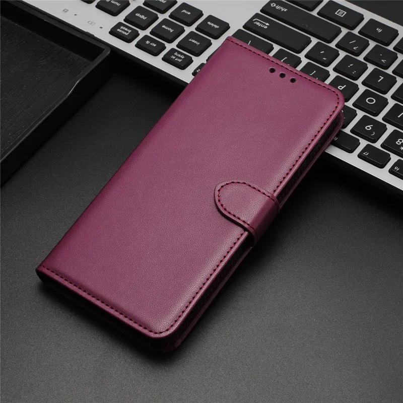Portemonnee hoesje van leder voor Xiaomi Redmi Note 14 5G met standaard en riem - Paars