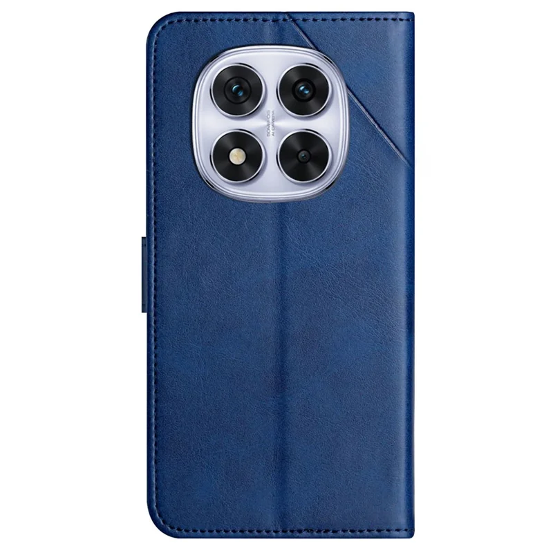 Til Xiaomi Redmi Note 14 Pro+ 5G / Note 14 Pro 5G / Note 14 Pro 4G / Poco X7 5G Læderetui med Linjemønster Wallet Phone Cover - Blå