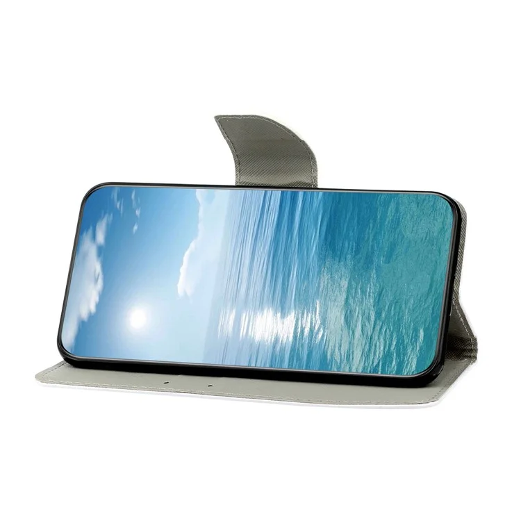 Capa protetora de couro estampada com padrão de crisântemo para Xiaomi Redmi Note 14 Pro 5G / 14 Pro+ 5G