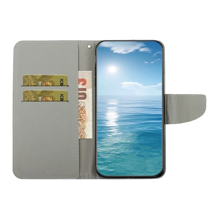 Capa protetora de couro estampada com padrão de crisântemo para Xiaomi Redmi Note 14 Pro 5G / 14 Pro+ 5G