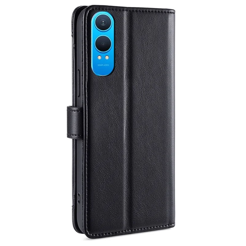 Capa de telefone transversal de couro PU com zíper e bolsa para OnePlus Nord CE4 Lite 5G / Oppo K12x 5G (China) - Preta