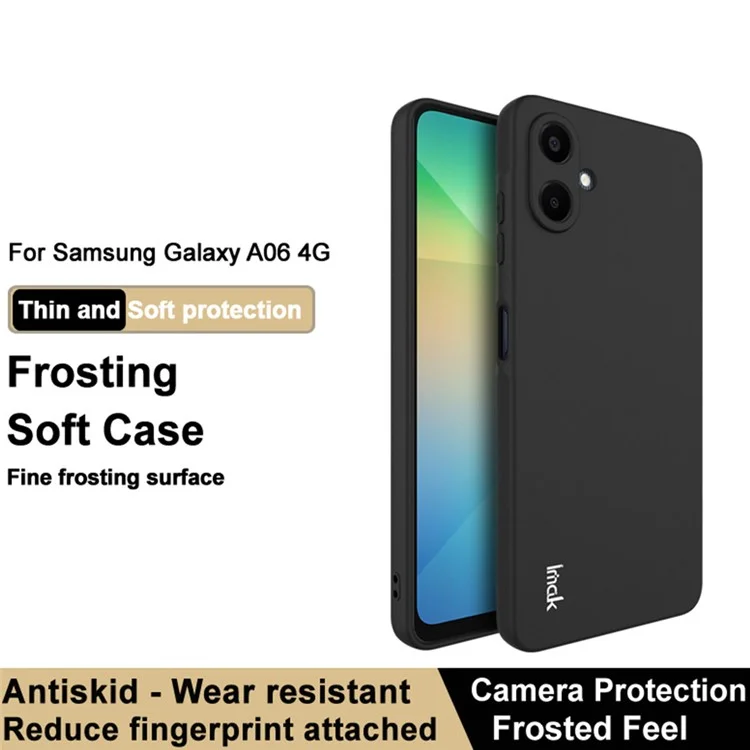 IMAK UC-3 Serie per Samsung Galaxy A06 Custodia Anti-Impronta Opaca Soft TPU Cover