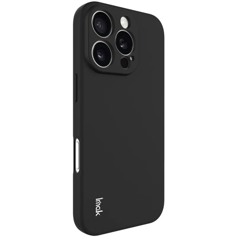 IMAK UC-4 Series for iPhone 16 Pro TPU Case Soft Phone Cover Straight Edge - Black