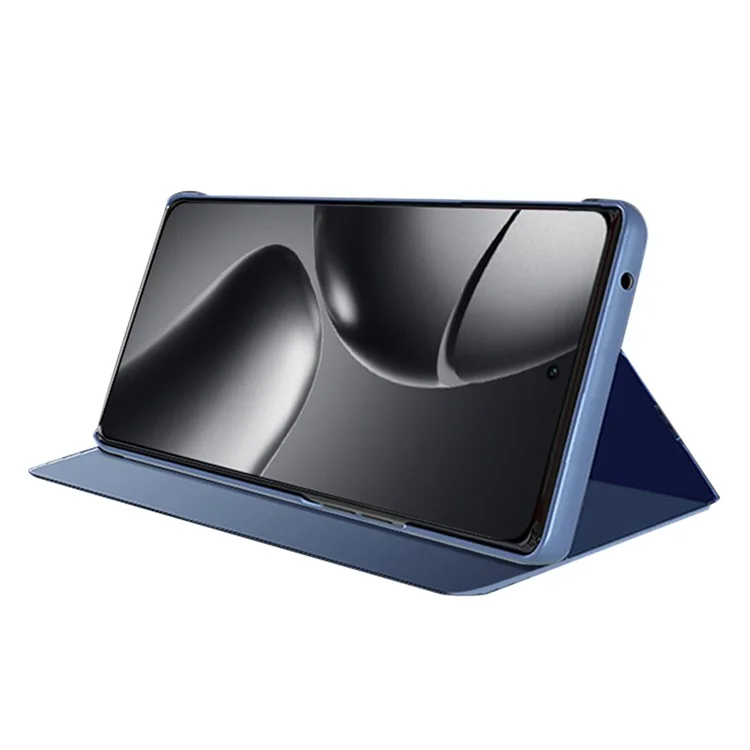 Für Xiaomi 14T Pro Hülle View Window Stand Leder Flip Handyhülle - Blau